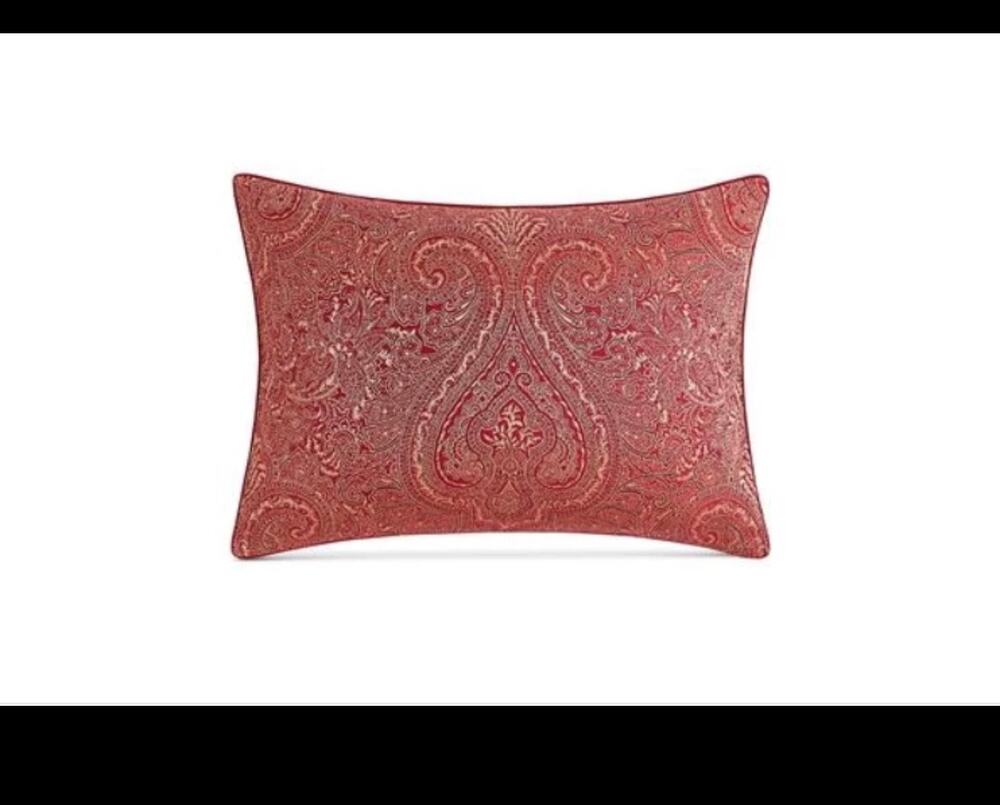 New hotel collection regal paisley red standard sham